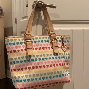 Dooney & Burke Rainbow Hearts Purse